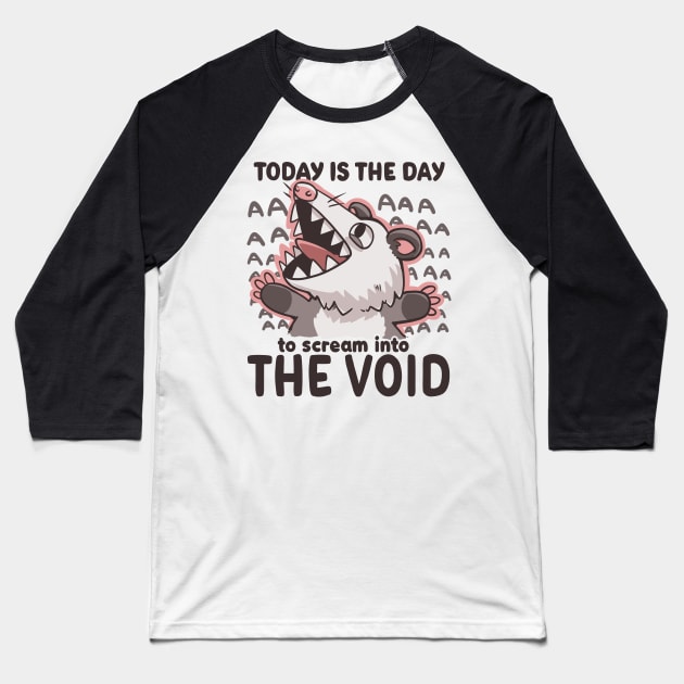 Scream into the Void Baseball T-Shirt by TechraNova